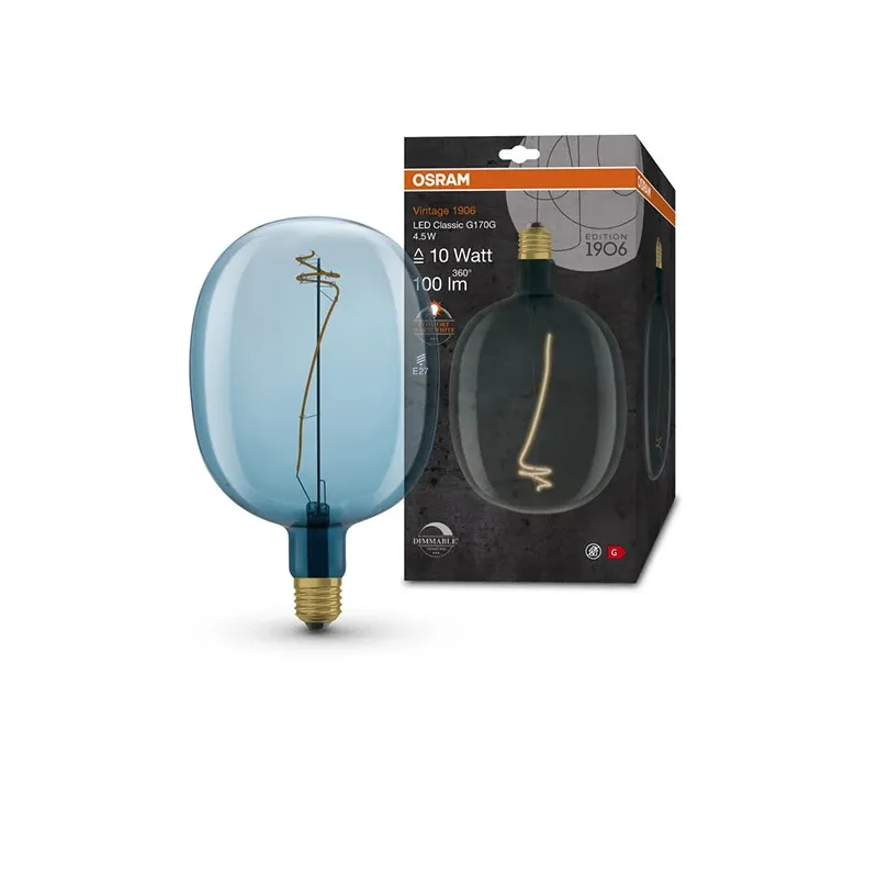 Spuldze Osram Vintage LBALLOND LED, E27, silti balta, E27, 4.5 W, 100 lm