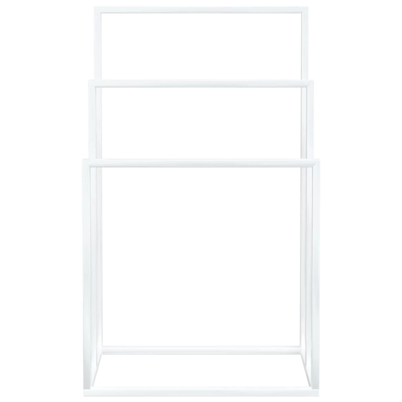 vidaXL dvieļu statīvs, balts, 48x24x79 cm, dzelzs