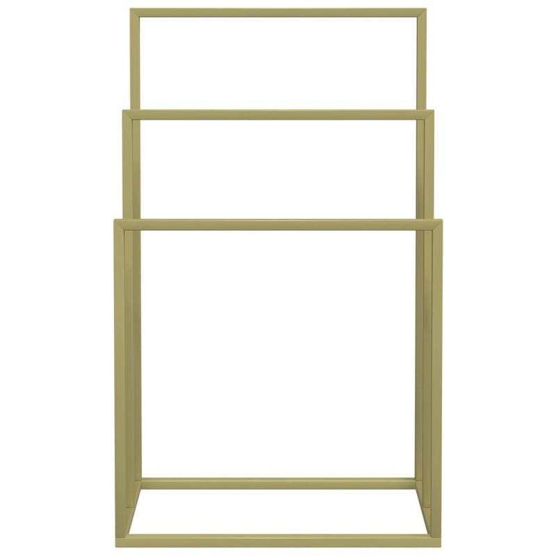 vidaXL dvieļu statīvs, zeltains, 48x24x79 cm, dzelzs