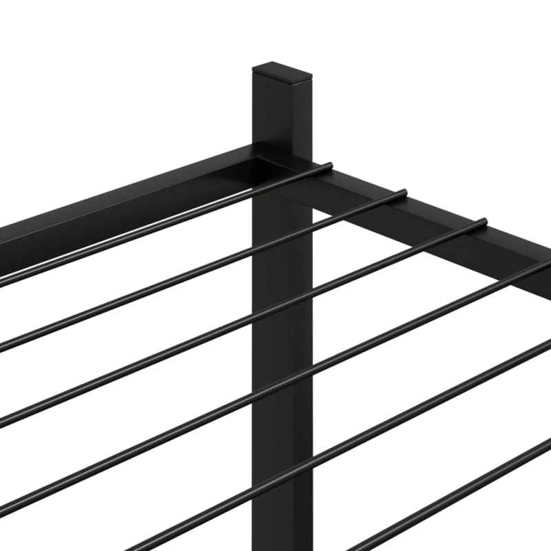 vidaXL puķu statīvs, 83x25x60 cm, melns, dzelzs