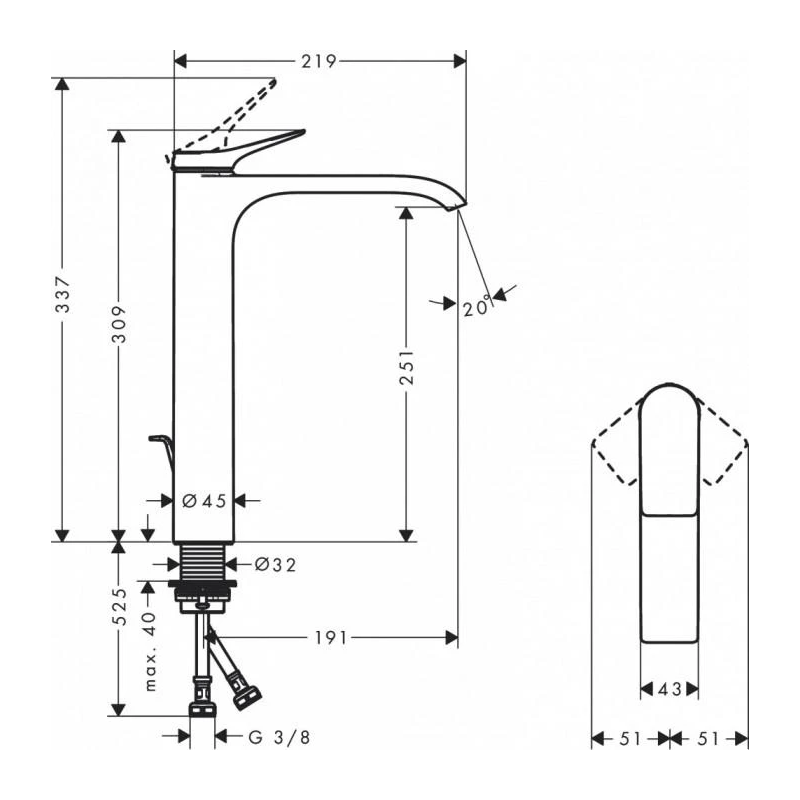 Maisītājs izl. vivenis m.250 melns