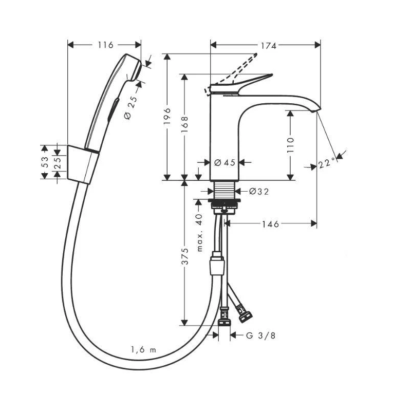 Maisītājs izlietn.+bidē vivenis 75210000