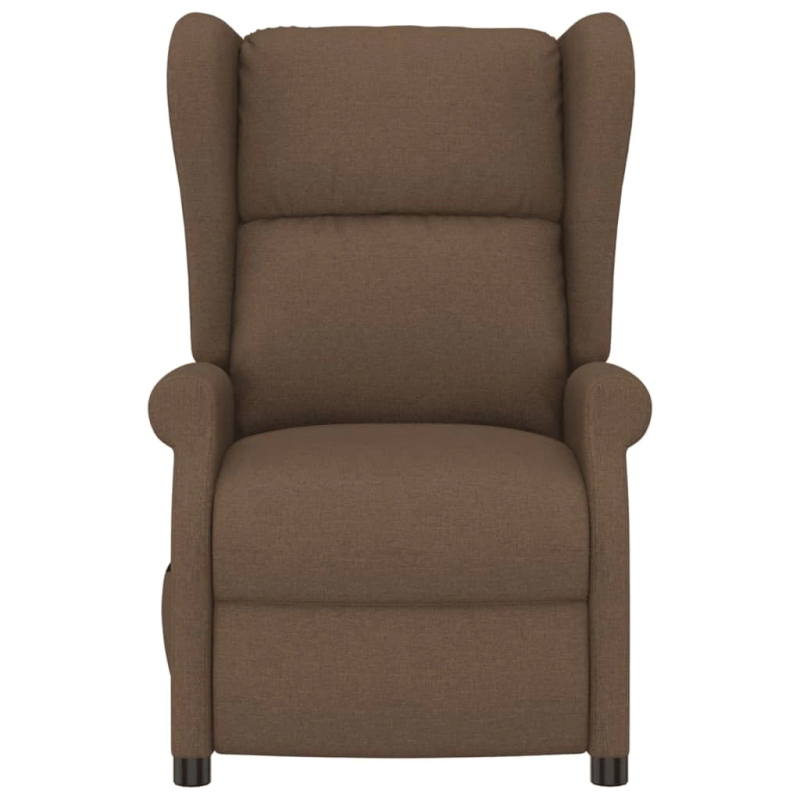 vidaXL elektrisks atpūtas krēsls, atgāžams, brūns, audums