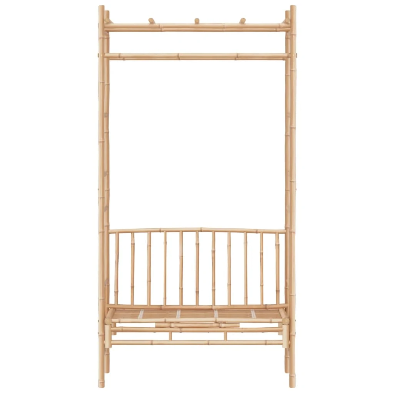 vidaXL dārza sols ar pergolu, 116 cm, bambuss