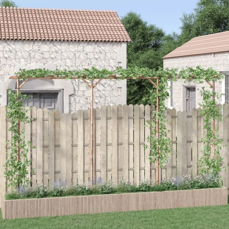 vidaXL pergola, 385x40x205 cm, bambuss