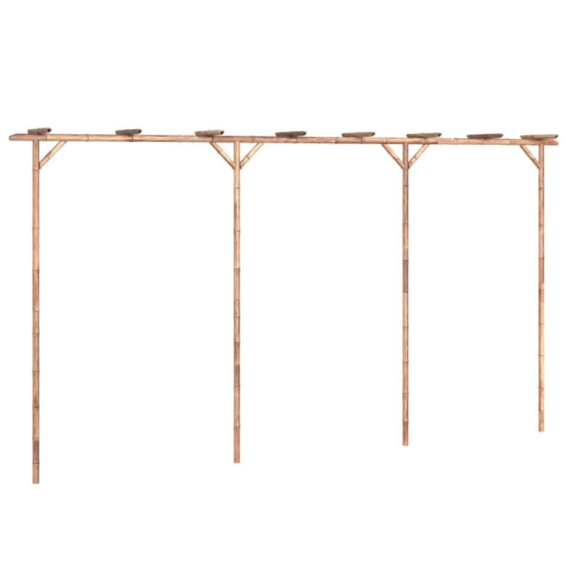 vidaXL pergola, 385x40x205 cm, bambuss