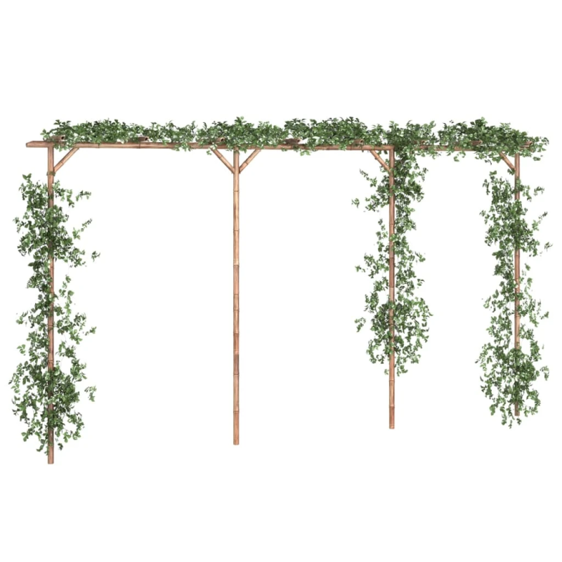 vidaXL pergola, 385x40x205 cm, bambuss