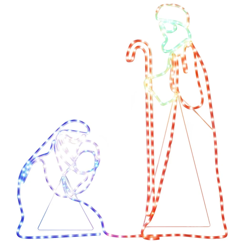 vidaXL Ziemassvētku Marijas un Jāzepa figūra, 264 LED, 40x55-38x100 cm