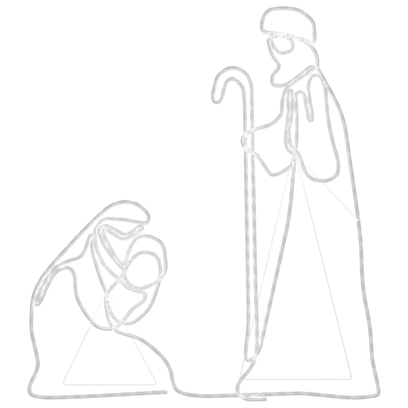 vidaXL Ziemassvētku Marijas un Jāzepa figūra, 264 LED, 40x55-38x100 cm