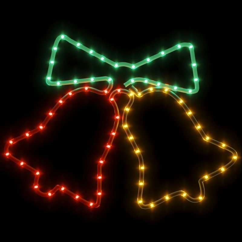 vidaXL Kalėdinė dekoracija varpeliai su 72 LED, 50x56cm