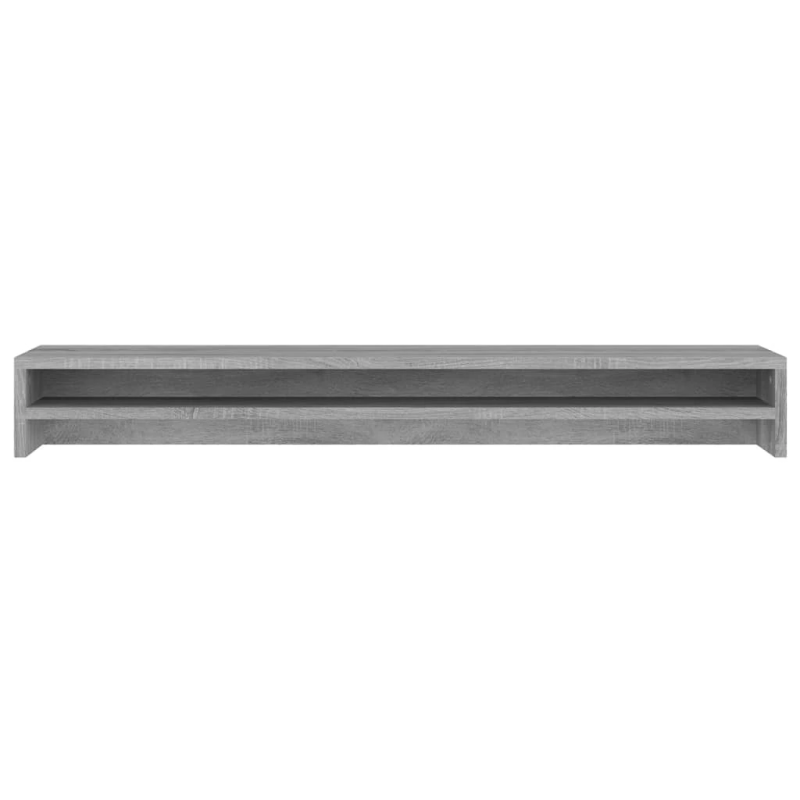 vidaXL monitora paliktnis, pelēcīgs, 100x24x13 cm, inženierijas koks