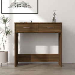 vidaXL rakstāmgalds, brūna ozolkoka, 80x40x75 cm, inženierijas koks