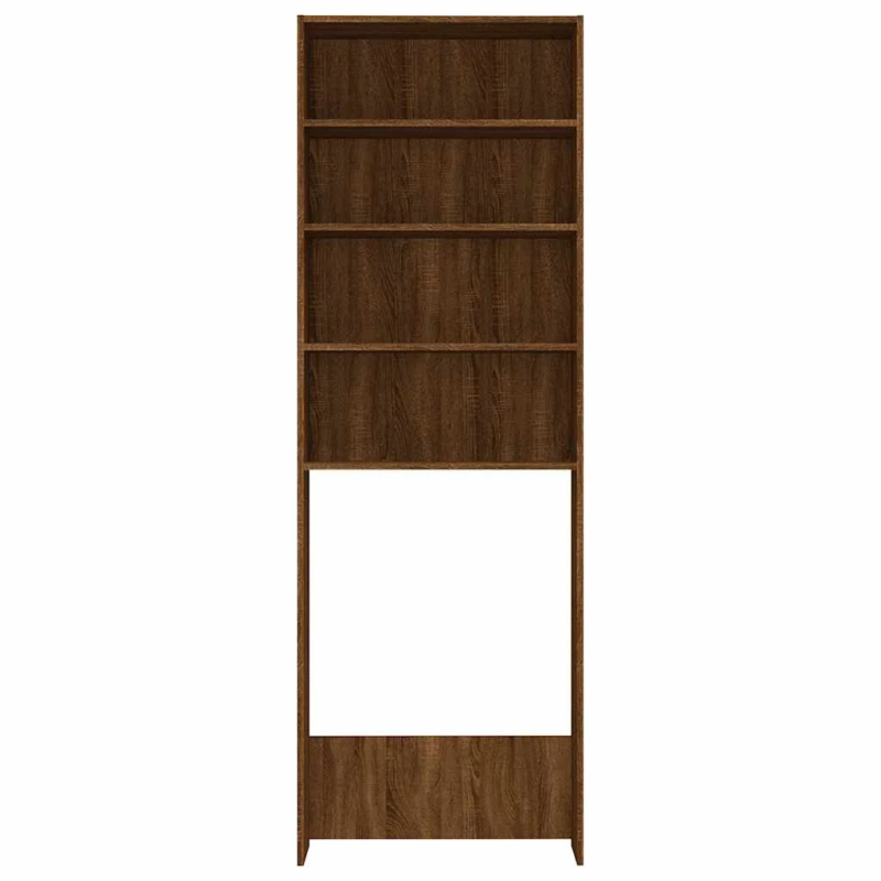 vidaXL veļasmašīnas plaukts, ozolkoka krāsa, 64x24x190 cm