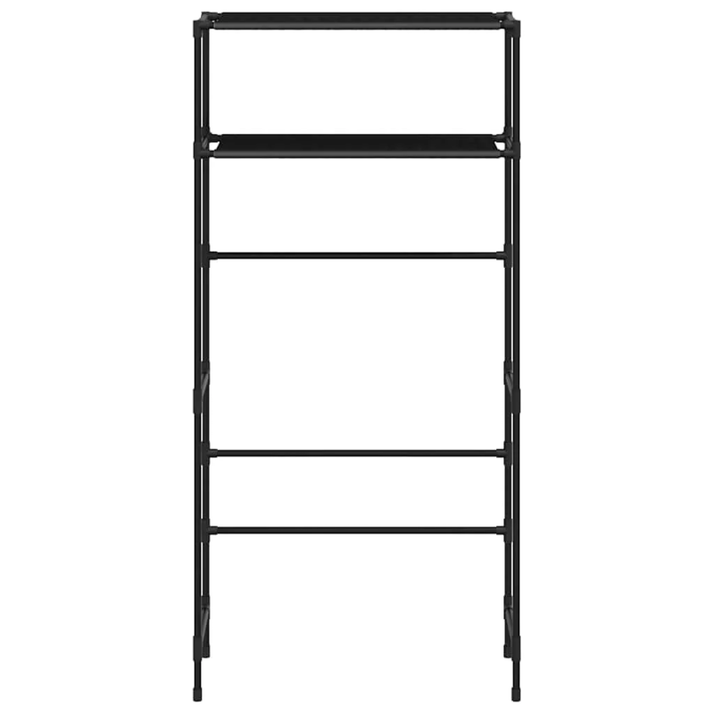 vidaXL plaukts veļasmašīnai, 2 plaukti, 69x28x143 cm, melns, dzelzs