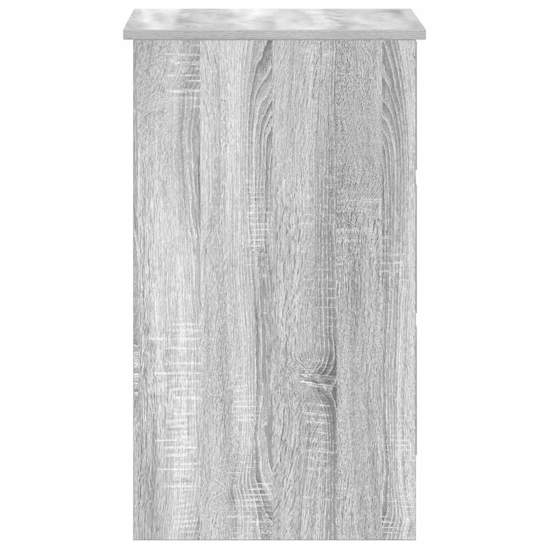 vidaXL rakstāmgalds, pelēka ozolkoka, 90x45x76 cm, inženierijas koks