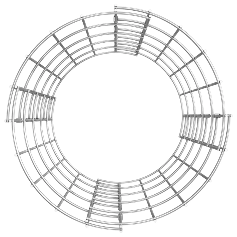 vidaXL gabions, stabs, apaļš, cinkots tērauds, DIA30x50 cm