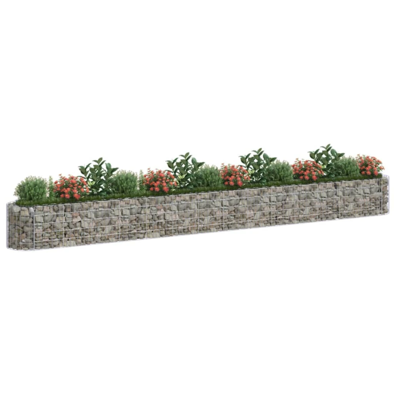 vidaXL gabions, augstā puķu kaste, cinkota dzelzs, 540x50x50 cm