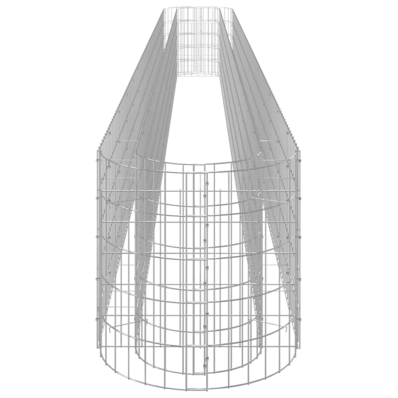 vidaXL gabions, augstā puķu kaste, cinkota dzelzs, 540x50x50 cm