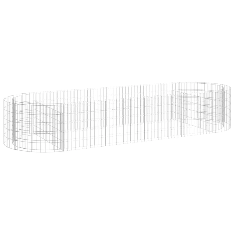 vidaXL gabions, augstā puķu kaste, cinkota dzelzs, 300x100x50 cm