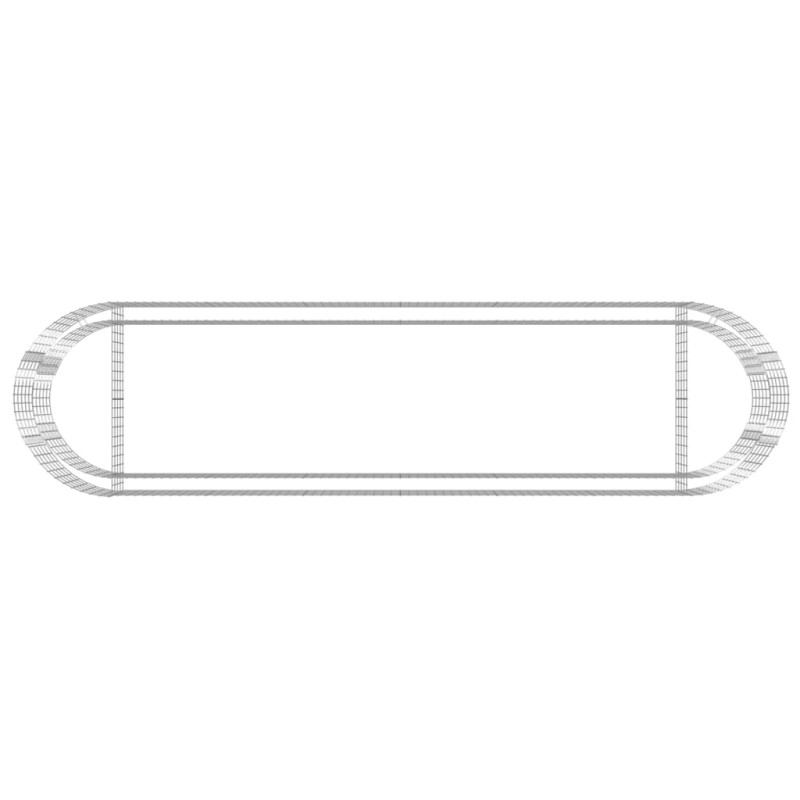 vidaXL gabions, augstā puķu kaste, cinkota dzelzs, 400x100x50 cm