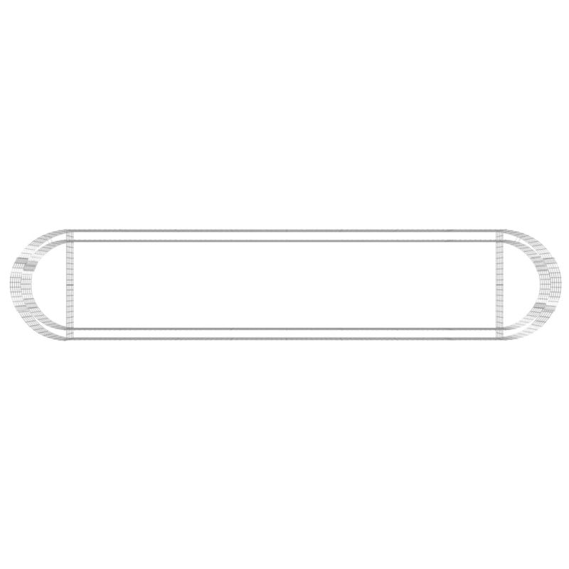 vidaXL gabions, augstā puķu kaste, cinkota dzelzs, 500x100x50 cm