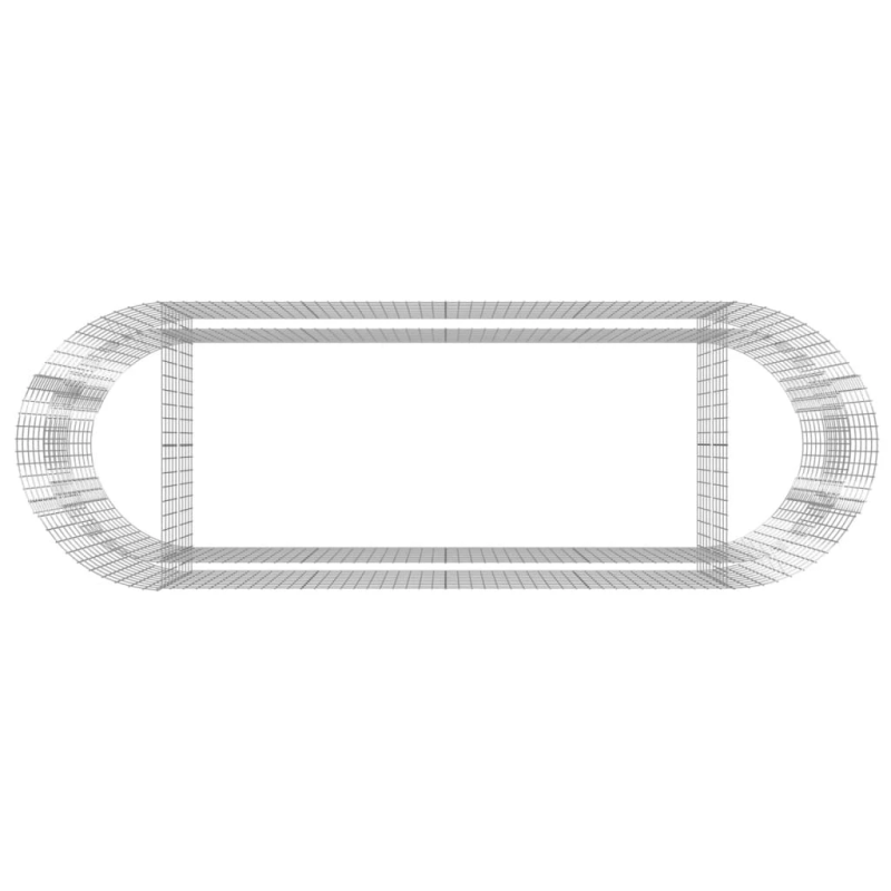 vidaXL gabions, augstā puķu kaste, cinkota dzelzs, 300x100x100 cm