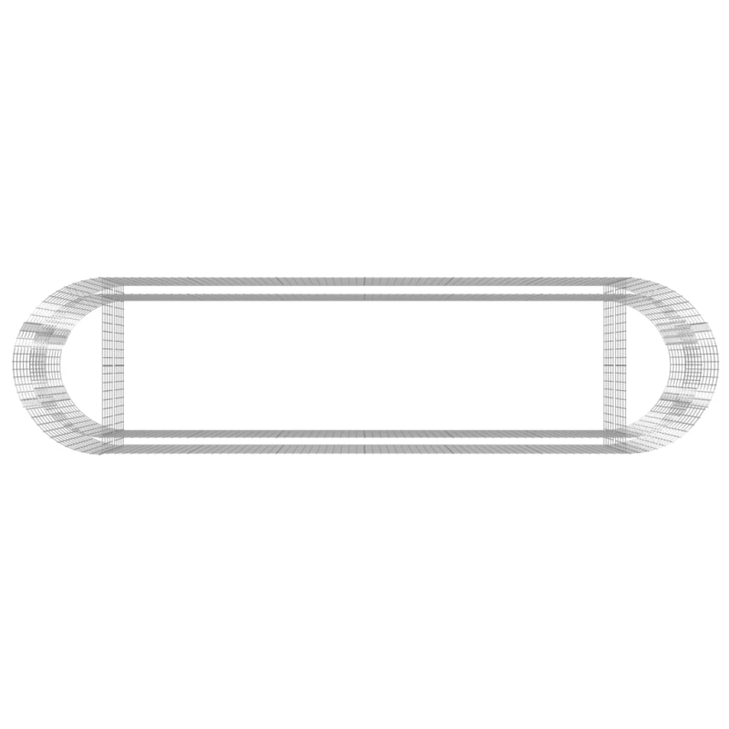 vidaXL gabions, augstā puķu kaste, cinkota dzelzs, 400x100x100 cm