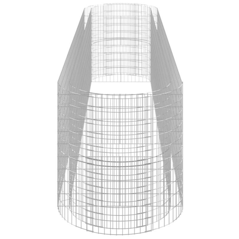 vidaXL gabions, augstā puķu kaste, cinkota dzelzs, 500x100x100 cm