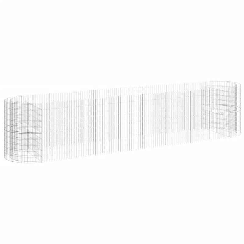 vidaXL gabions, augstā puķu kaste, cinkota dzelzs, 500x100x100 cm