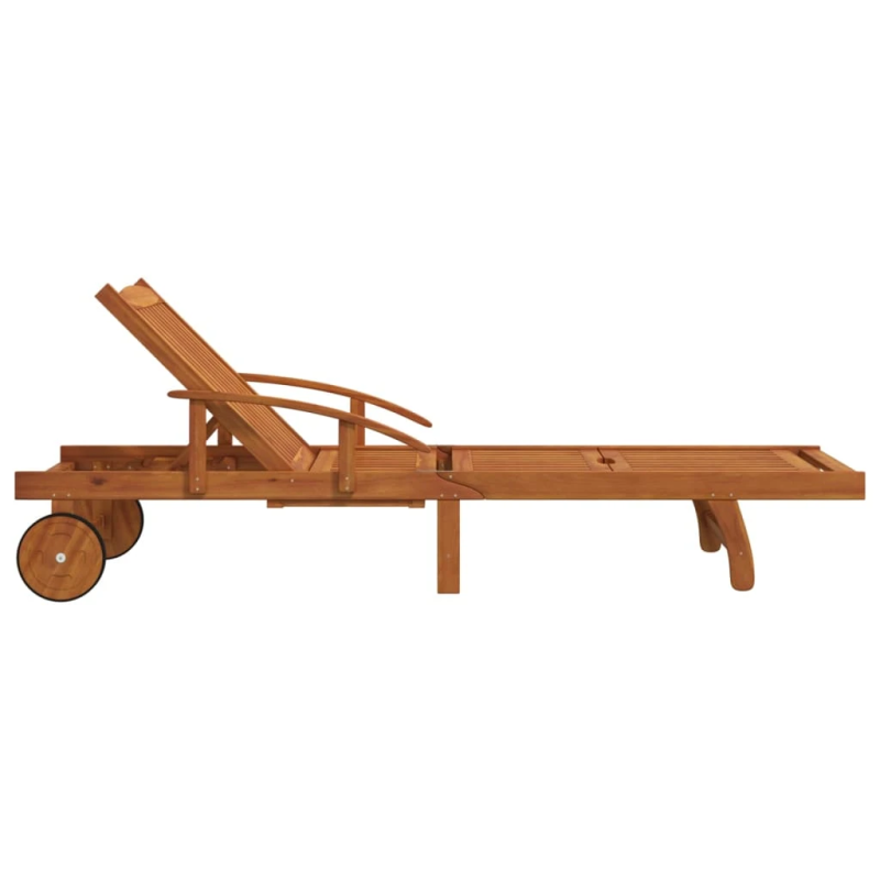 vidaXL sauļošanās zvilņi, 2 gab., balti, akācijas masīvkoks