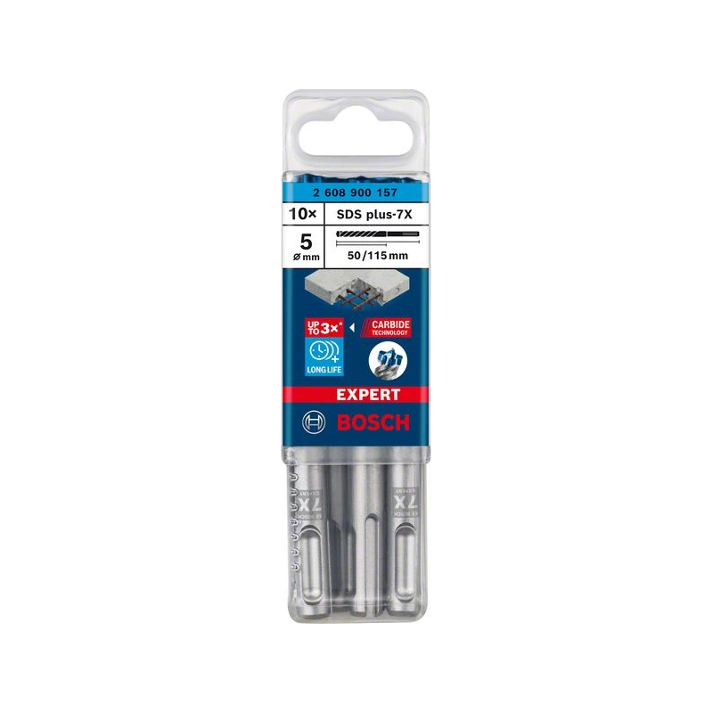 Triecienurbis SDS plus-7X 5x50x115mm, 10 gab.