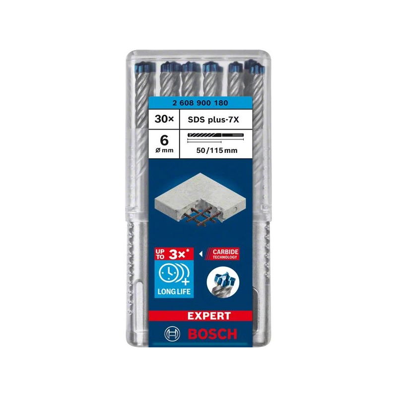 Triecienurbis SDS plus-7X 6x50x115mm, 30 gab.