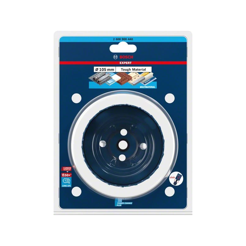 Karbīda caurumzāģis Tough Material 105mm