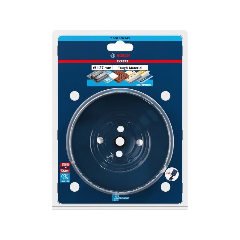 Karbīda caurumzāģis Tough Material 127mm