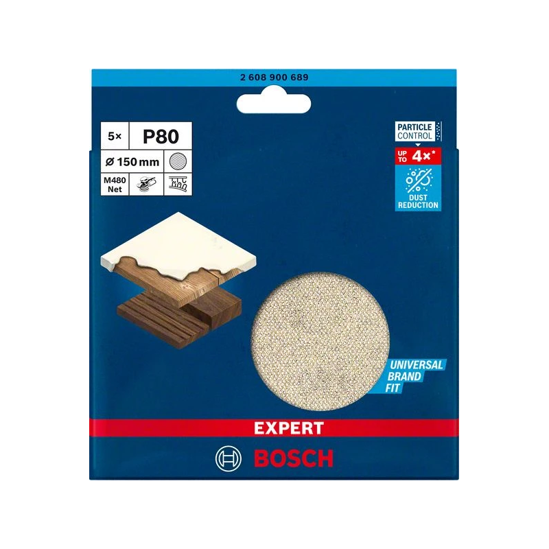 Abrazīvais siets M 480 150mm, G80, 5 gab.