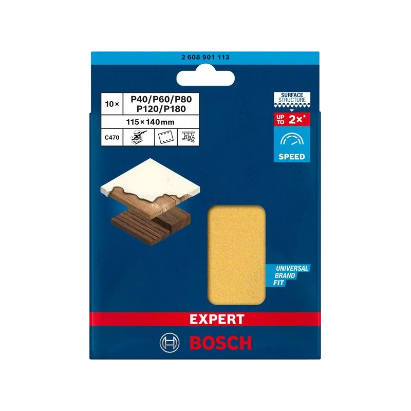 Slīppapīrs C470, kokam 115x140,kompl,10x