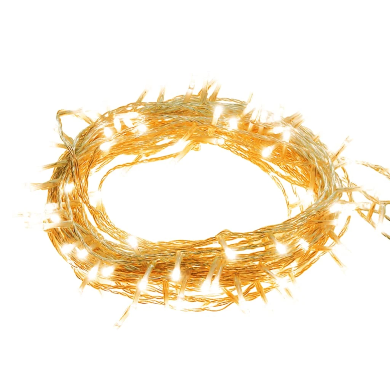 vidaXL LED lampiņu virtene ar 1000 LED, silti balta, 100 m, PVC