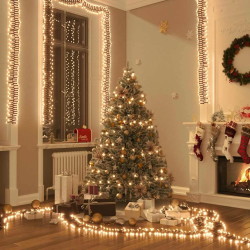 vidaXL LED lampiņu virtene ar 2000 LED, silti balta, 17 m, PVC