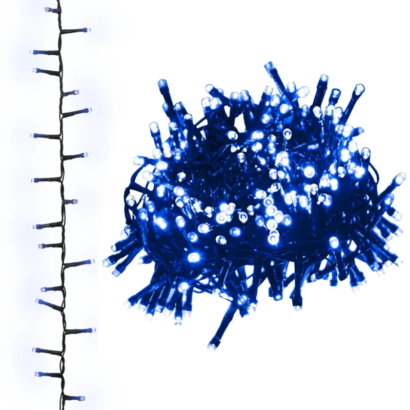 vidaXL LED lampiņu virtene ar 2000 LED, zila, 45 m, PVC