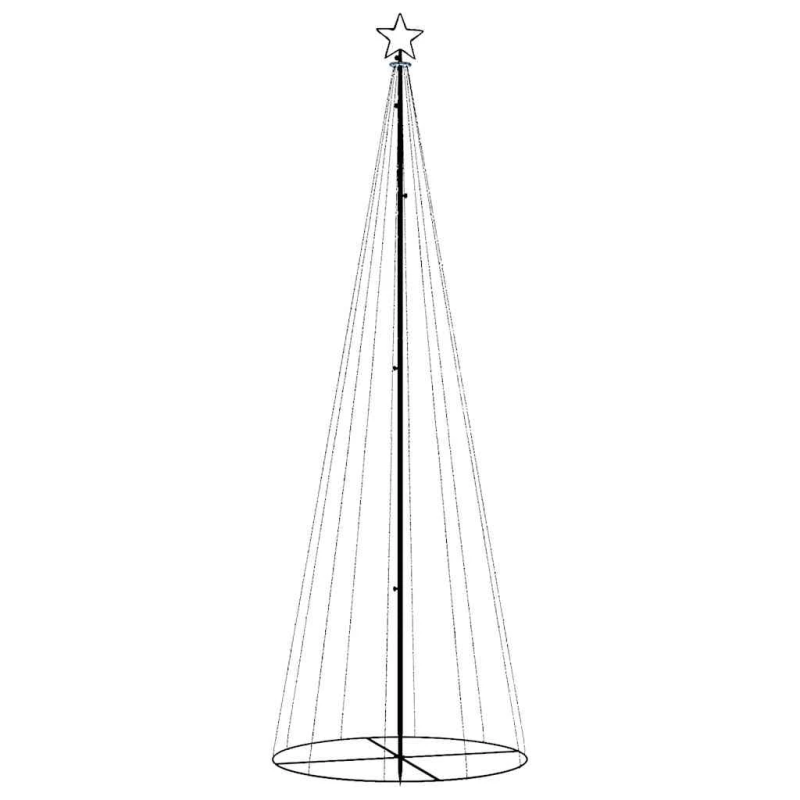 vidaXL Ziemassvētku egle, 310 silti baltas LED lampiņas, 100x300 cm