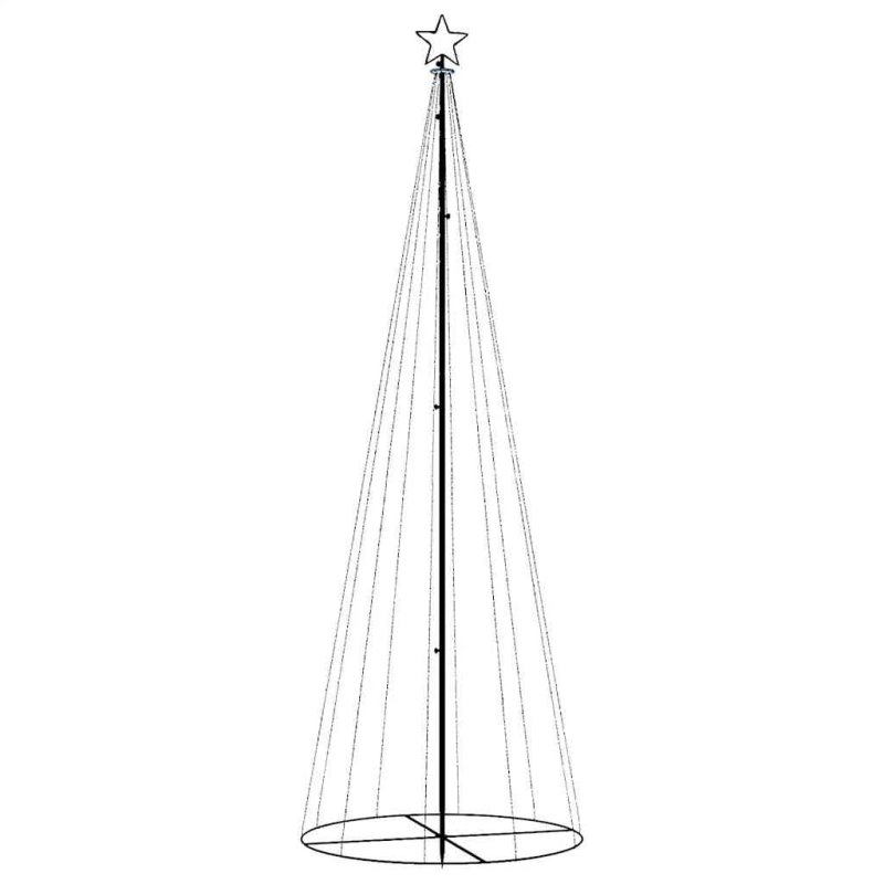 vidaXL Ziemassvētku egle, 310 vēsi baltas LED lampiņas, 100x300 cm