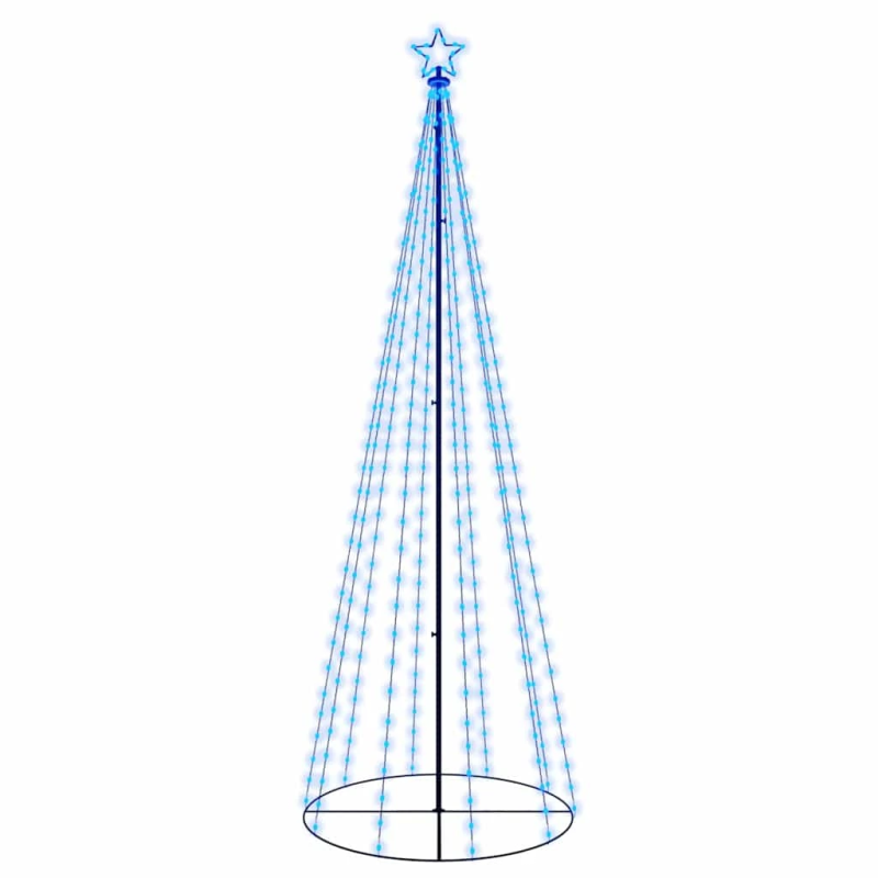 vidaXL Ziemassvētku egle, 310 zilas LED lampiņas, 100x300 cm