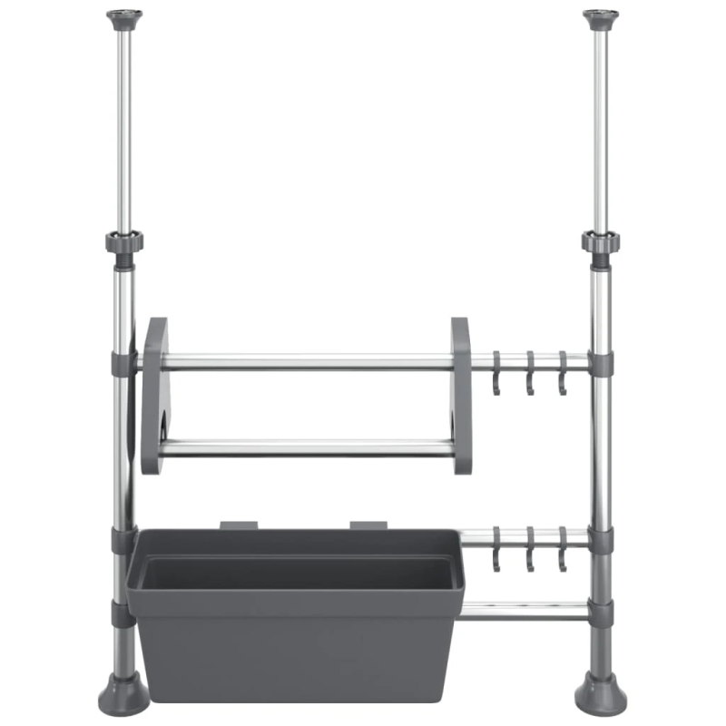 vidaXL regulējams virtuves organizators, alumīnijs