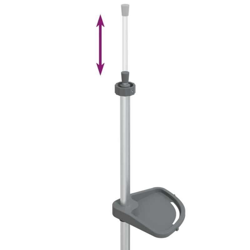 vidaXL 4 līmeņu teleskopisks dušas stūra plaukts, sudraba, alumīnijs