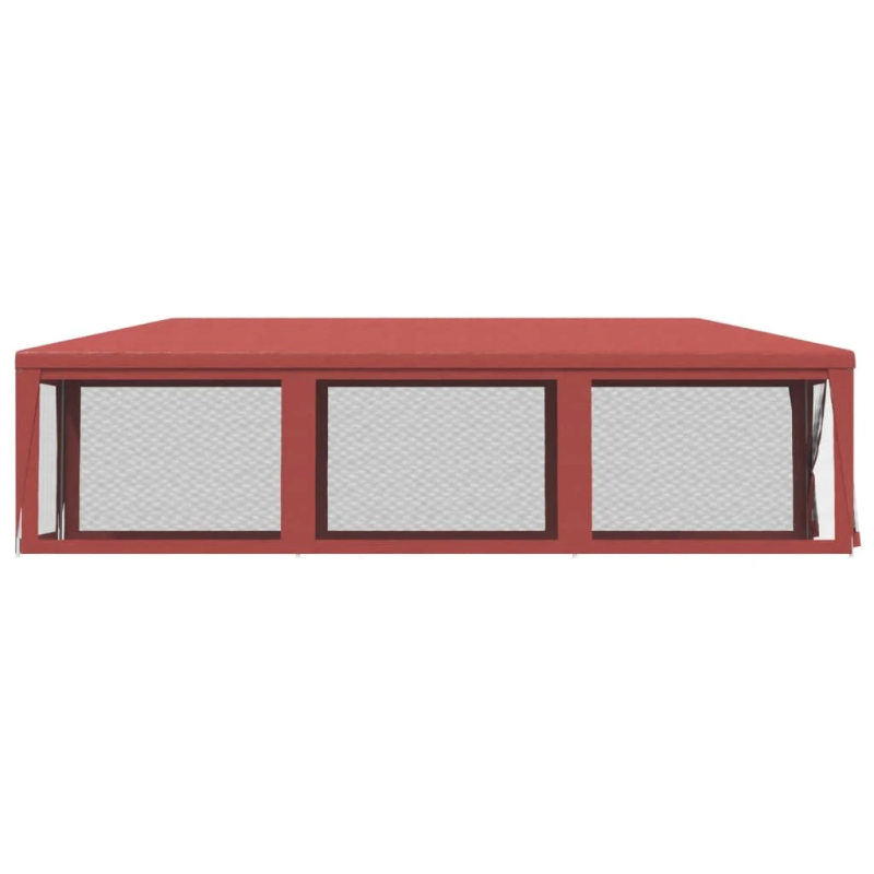 vidaXL svinību telts, ar 8 sieta sienām, 3x9 m, sarkana, HDPE