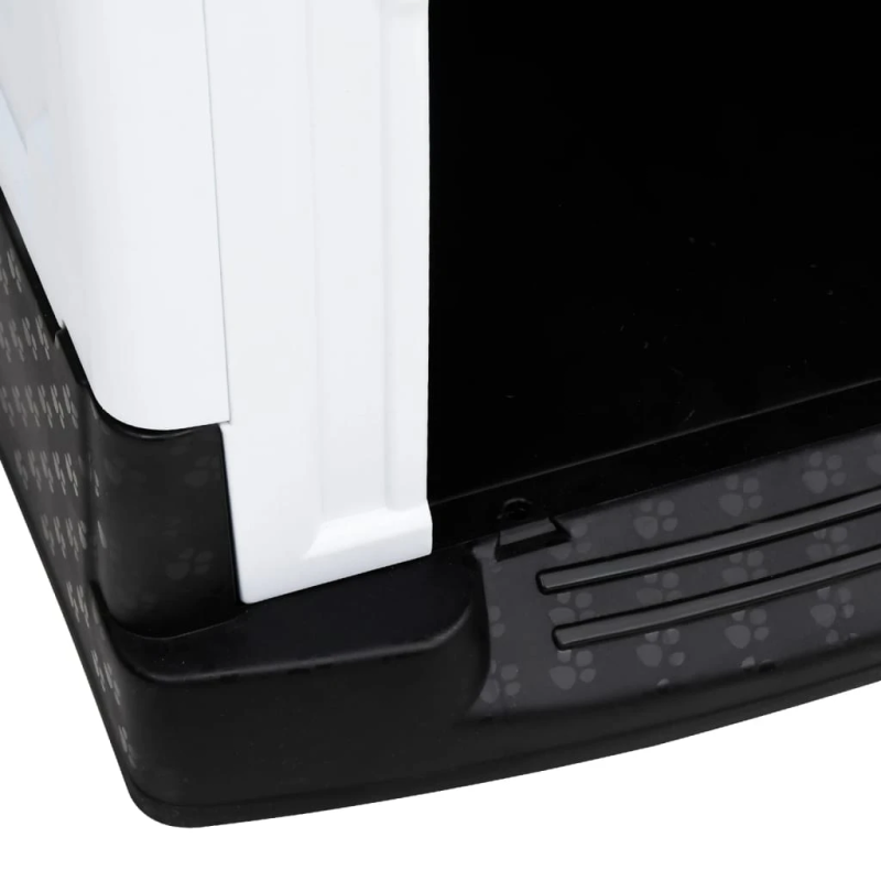 vidaXL suņu būda, zila, 57x68x66 cm, polipropilēns