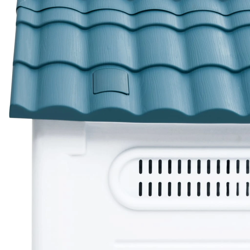 vidaXL suņu būda, zila, 57x68x66 cm, polipropilēns