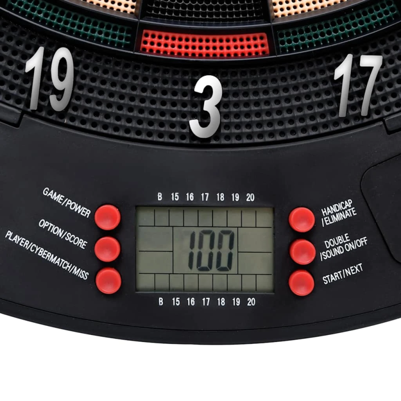 vidaXL elektriskais šautriņu dēlis ar šautriņām, melns, polipropilēns