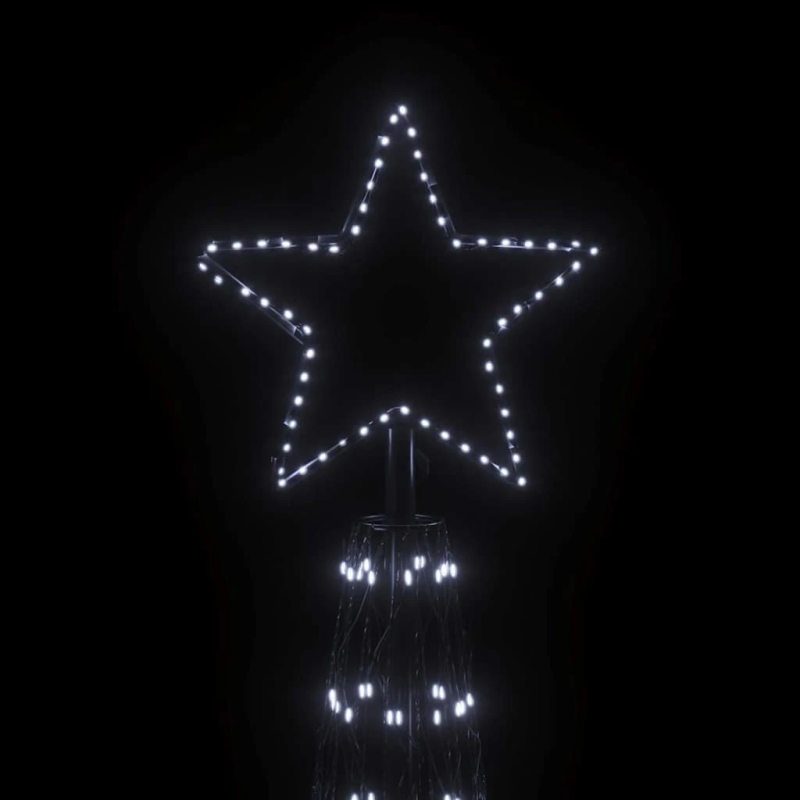 vidaXL Ziemassvētku egle, 3000 vēsi baltas LED lampiņas, 230x800 cm