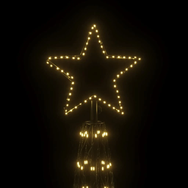 vidaXL Ziemassvētku egle, 3000 silti baltas LED lampiņas, 230x800 cm